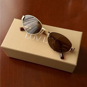 LUV LOU Boston gold sunglasses